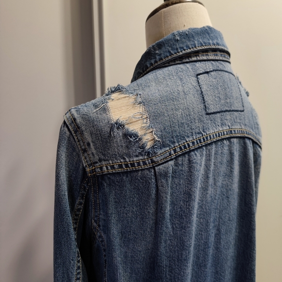 Light weight Crushed Denim Jacket - Picture 8 of 11